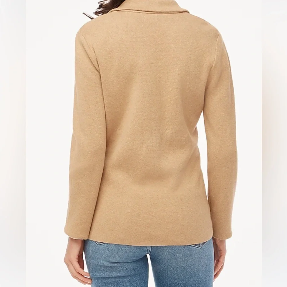 J.Crew Schoolboy sweater blazer Size SP Hthr Acorn Tan